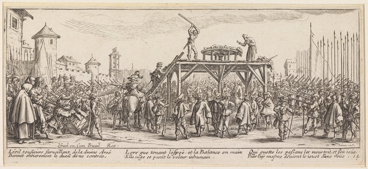 Hjulbrudd av Jacques Callot