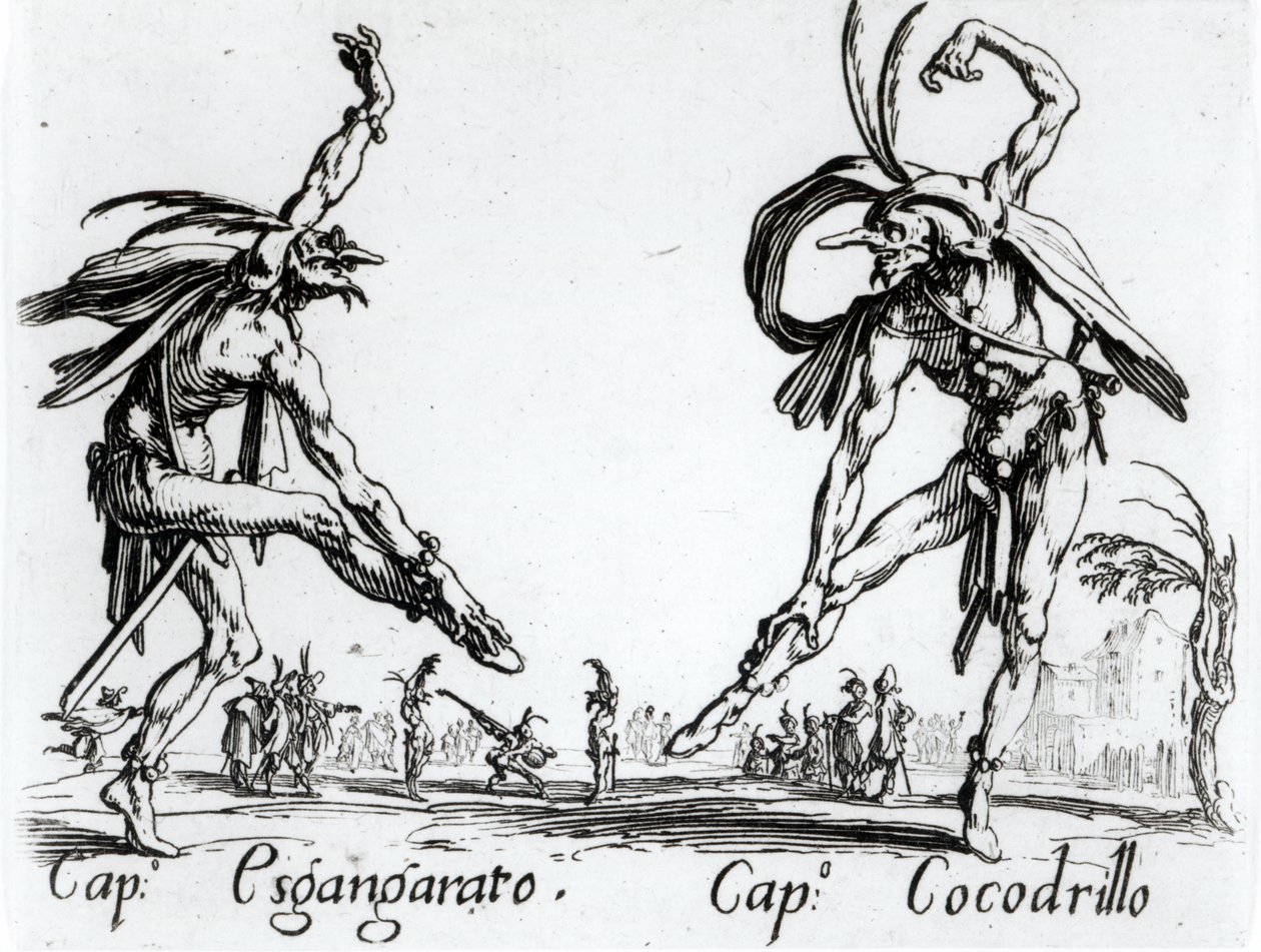 I Balli de Spessanei, eller Den store jakten (gravering) (s/hvitt-bilde) av Jacques Callot