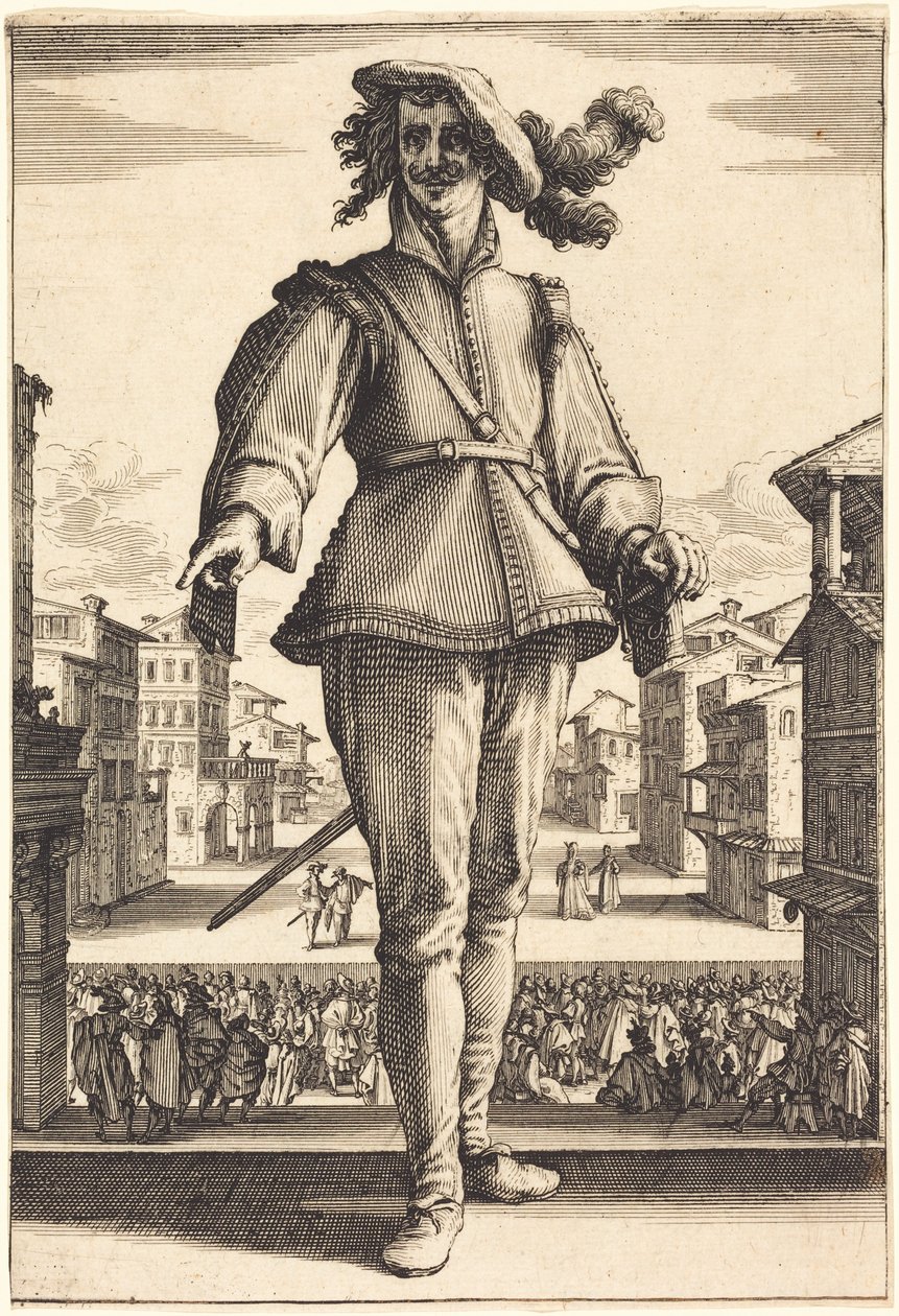 Kapteinen eller den forelskede av Jacques Callot