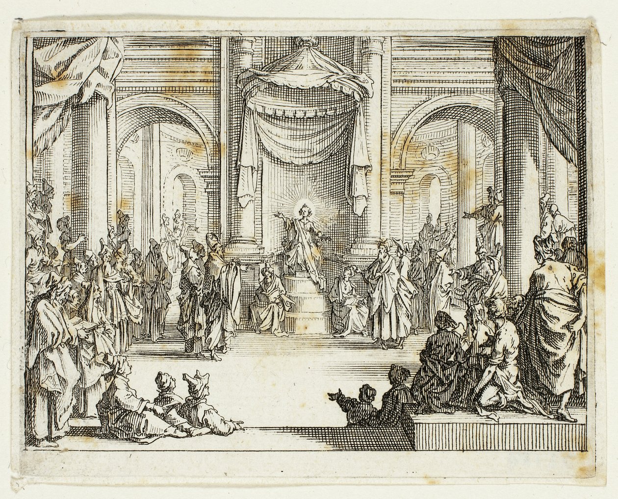 Jesus blant legene, fra Det nye testamente av Jacques Callot