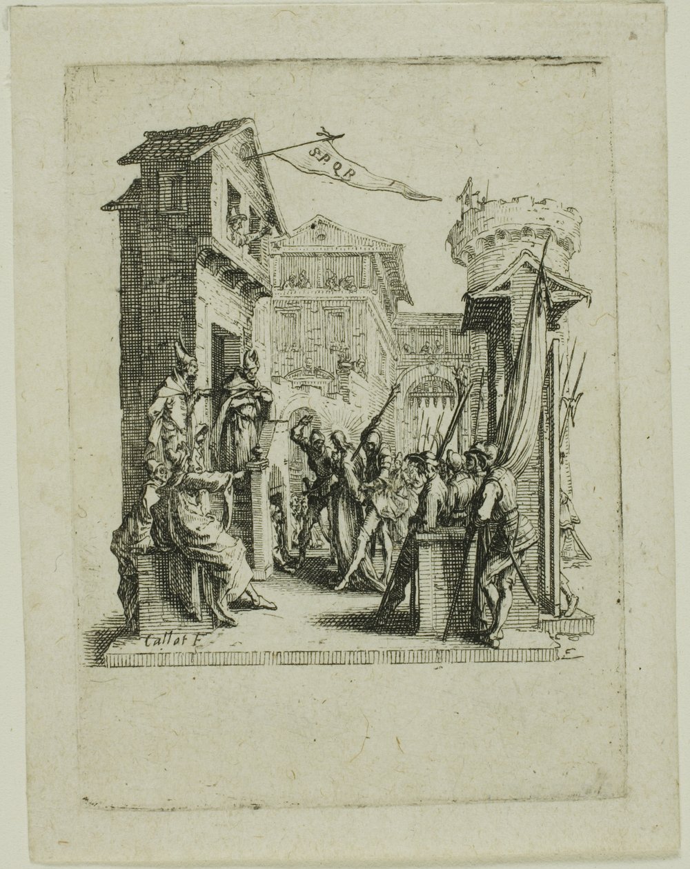 Jesus Before Caiaphas, fra The Small Passion av Jacques Callot