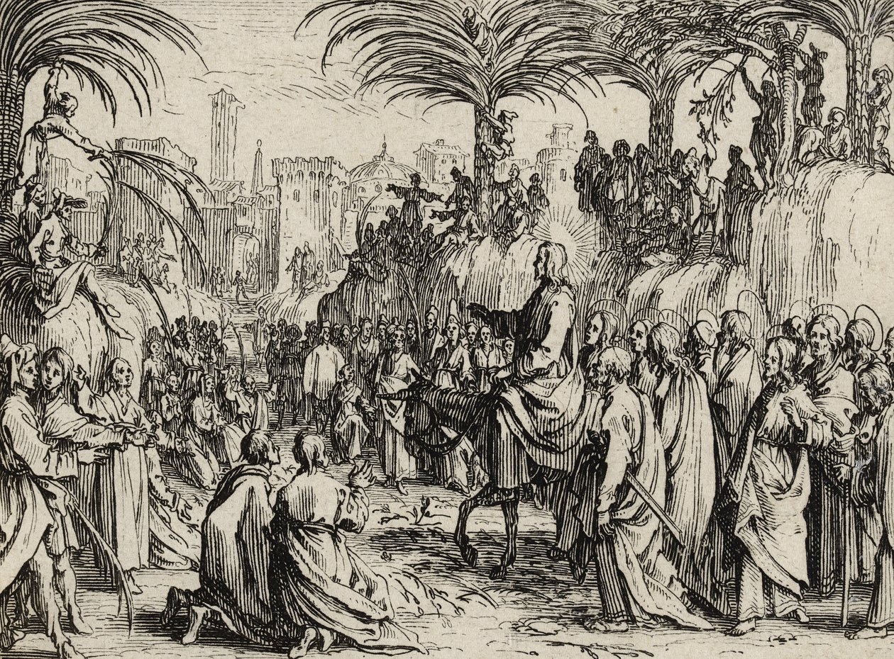 Jesus går inn i Jerusalem, 1635 av Jacques Callot