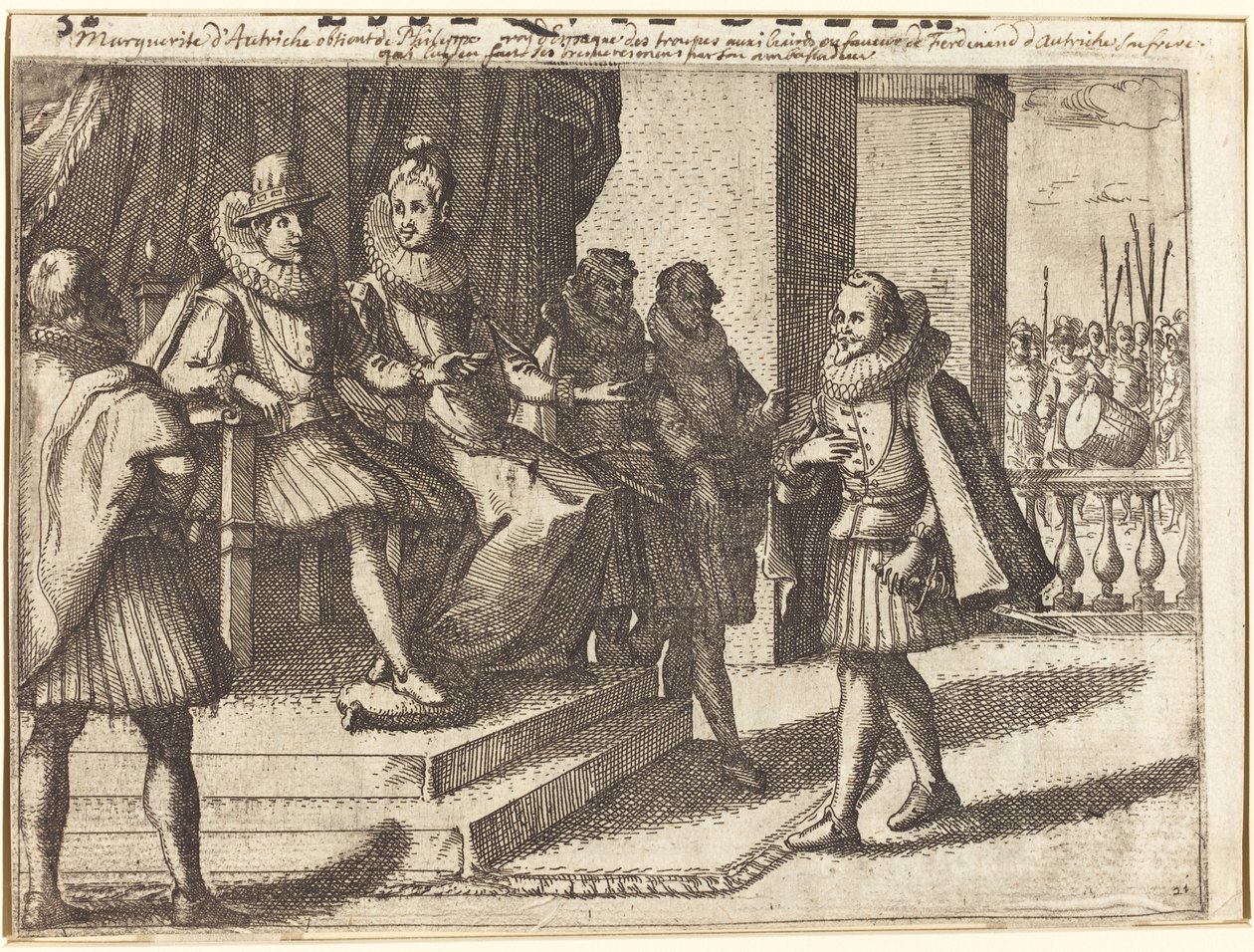 Konge og Dronning i samråd om tyrkerne [recto] av Jacques Callot