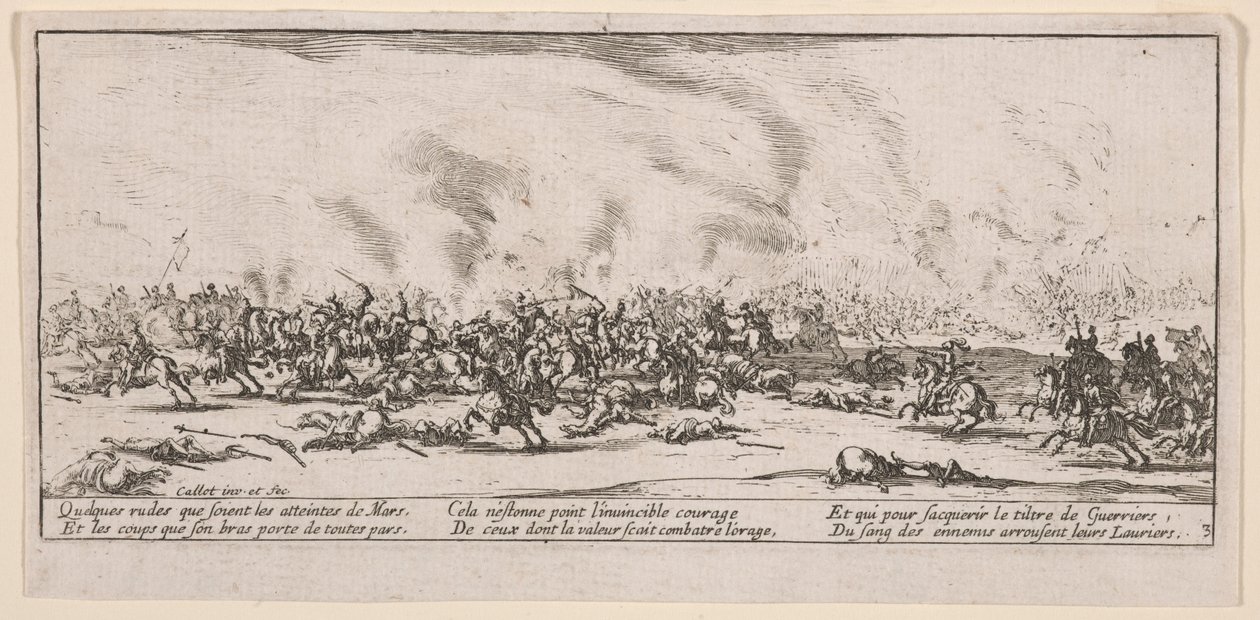 The Battle, illustrasjon fra The Large Miseries of War av Jacques Callot
