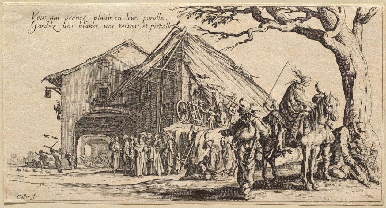 Sigøynernes rast: Spåmennene av Jacques Callot