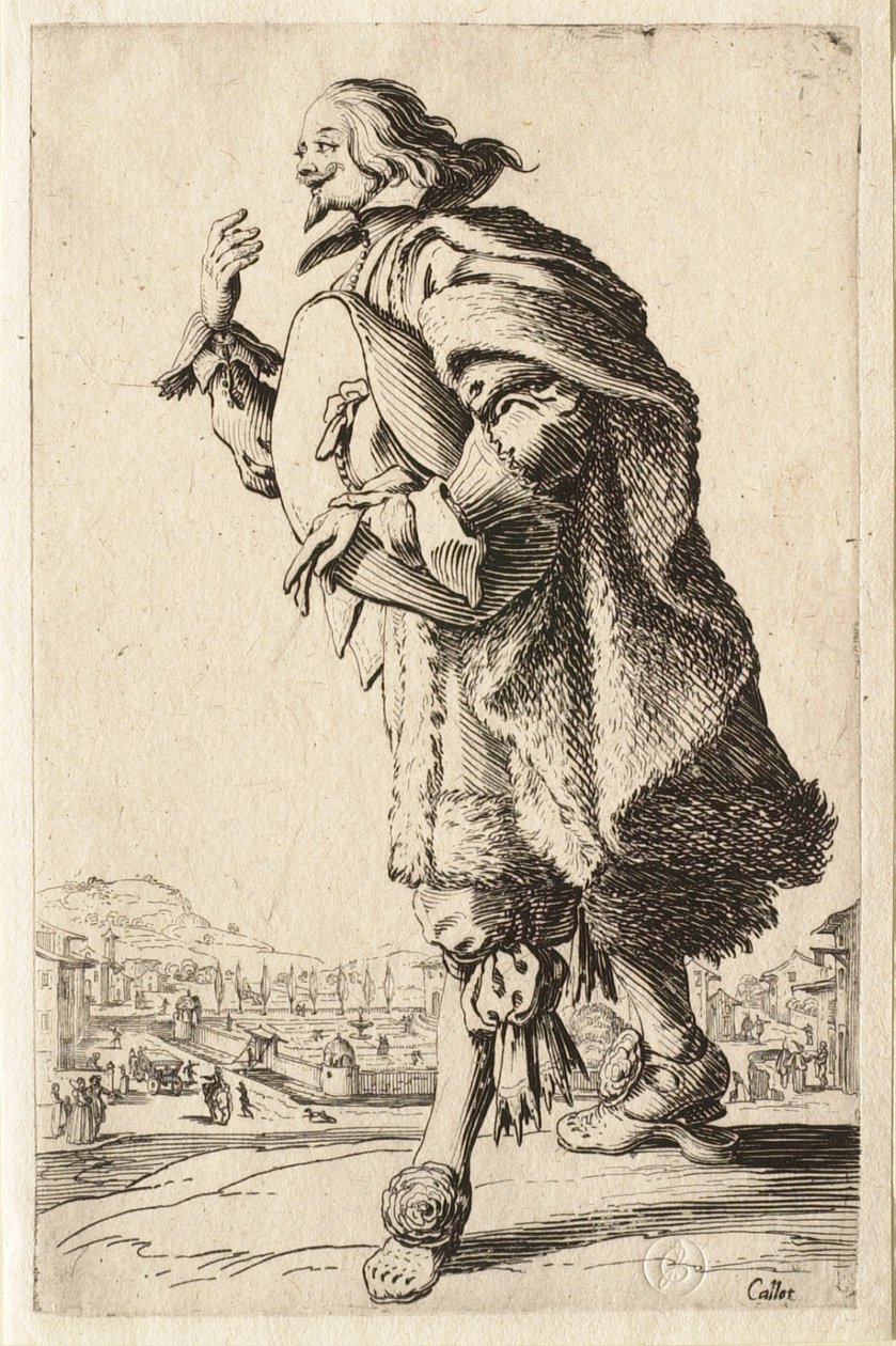 Adelen: Adelsmannen som hilser med hatten under armen av Jacques Callot