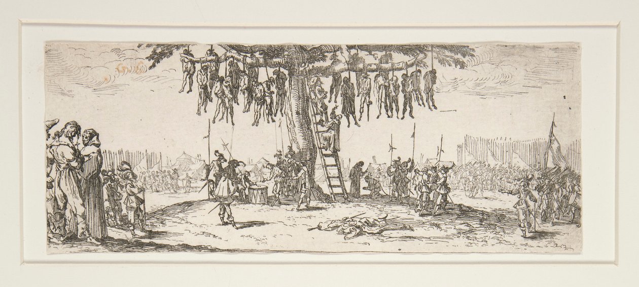 The Hanging from The Great Miseries of War av Jacques Callot