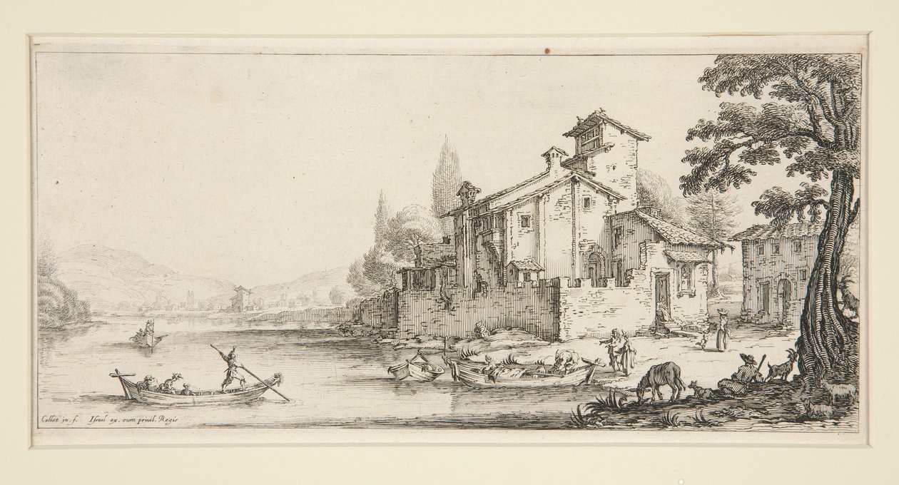 Spaserturen på vannet (På elven), fra Landskaper for Giovanni de