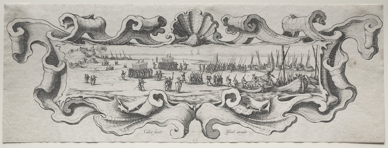 Landgang av troppene av Jacques Callot