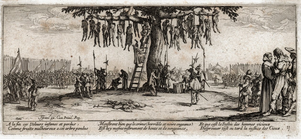 Krigens elendigheter og ulykker ... (gravering) av Jacques Callot
