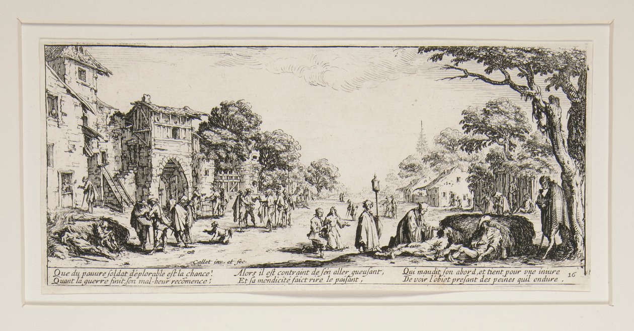 Krigens store elendigheter: N. 16 - De døende ved siden av veiene av Jacques Callot