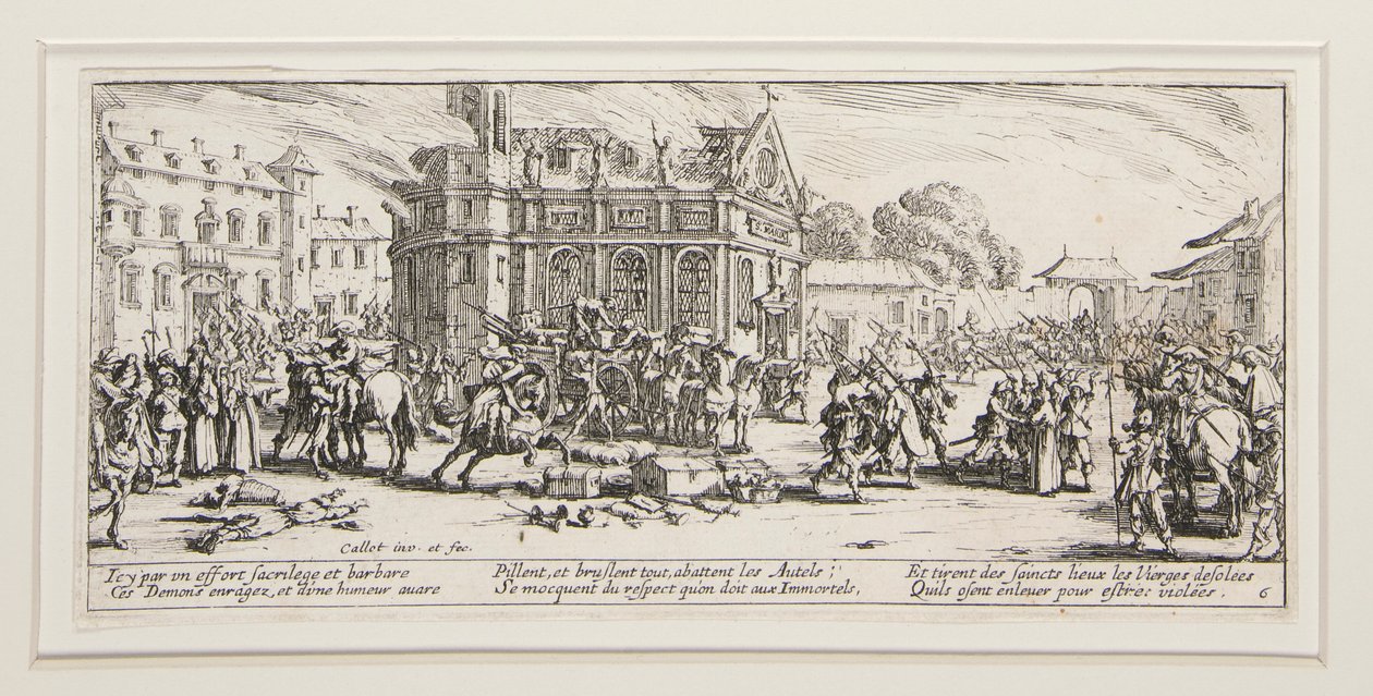 The Great Miseries of War: No. 6 -Devastation of av Jacques Callot
