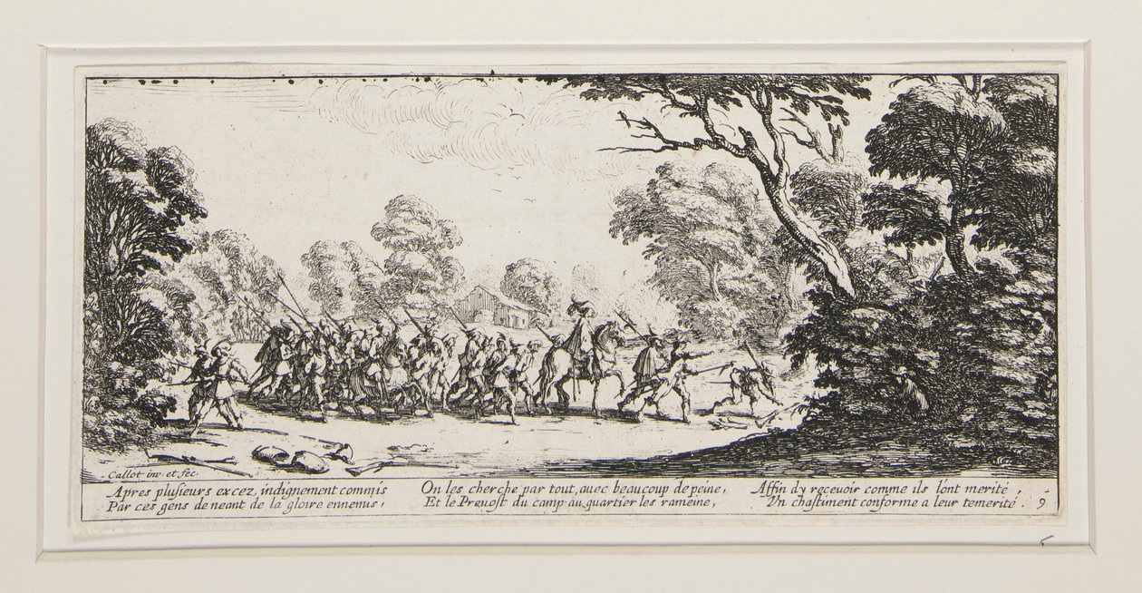 The Great Miseries of War: No. 9 - Discovery of the Malefactors av Jacques Callot