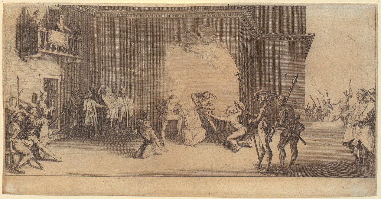 Det siste nattverden, ark 2 i serien «Den store lidelseshistorien» av Jacques Callot
