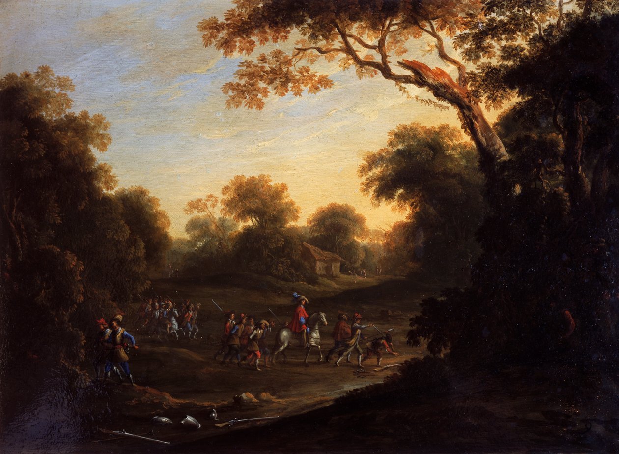 Livet til en soldat, kriminelle og fanger (olje på kobber) av Jacques Callot