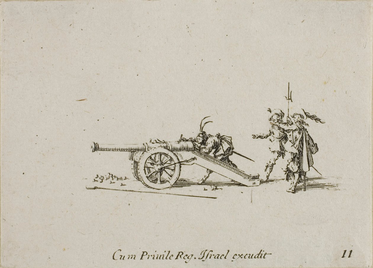 Laster inn Canon, plate elleve fra The Military Exercises av Jacques Callot
