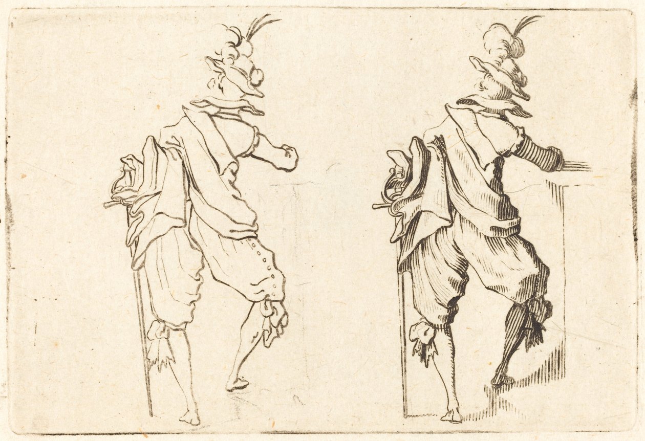 Mann med sverd, ca. 1622. av Jacques Callot