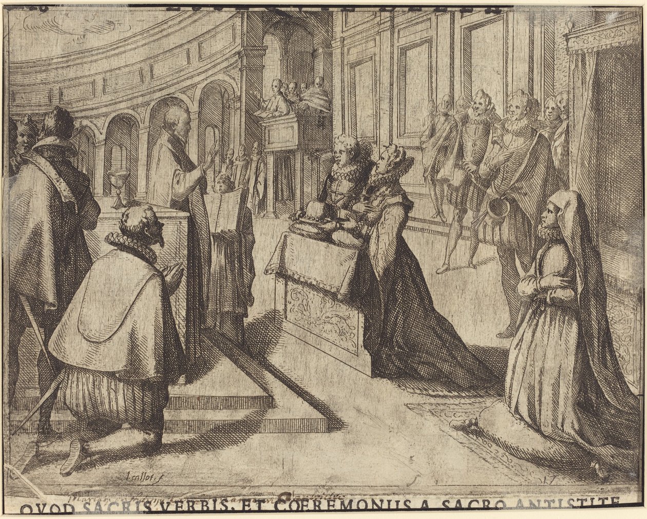 Ekteskap med Margaret av Østerrike og Filip III [verso] av Jacques Callot