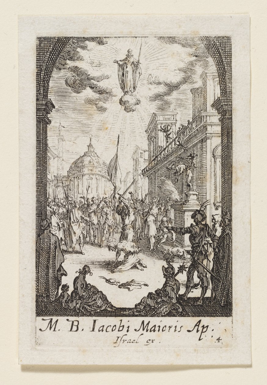 Martyriet til den hellige Jakob den eldre (M. B. Jacobi Maioris) av Jacques Callot