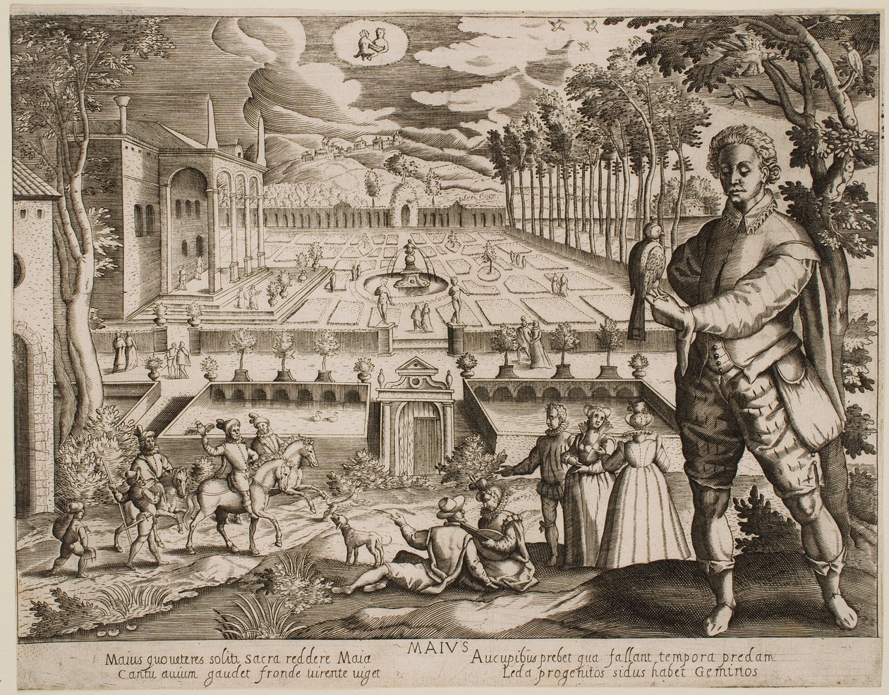 Mai, fra serien «Månedene» av Jacques Callot