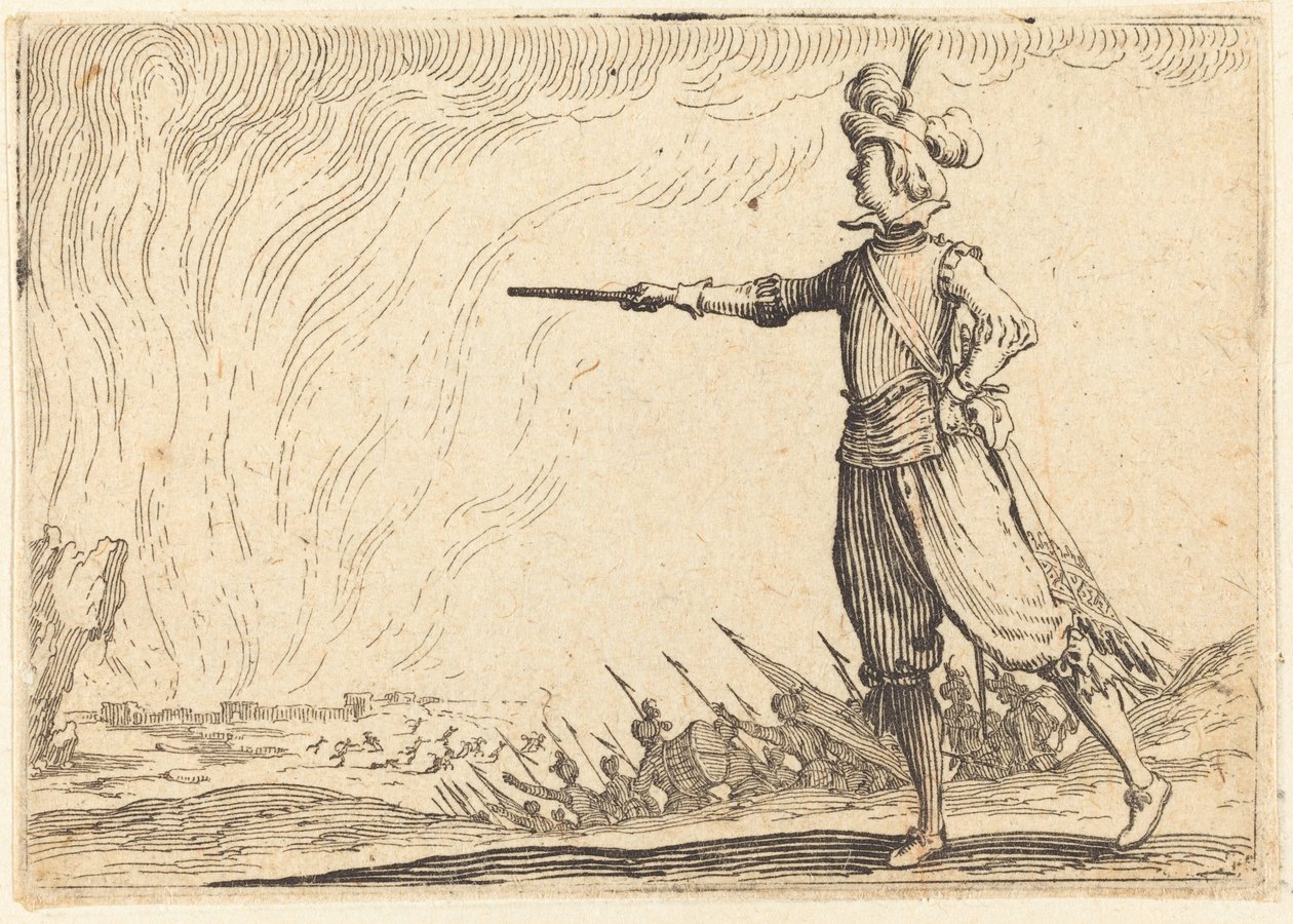 Militær sjef til fots av Jacques Callot