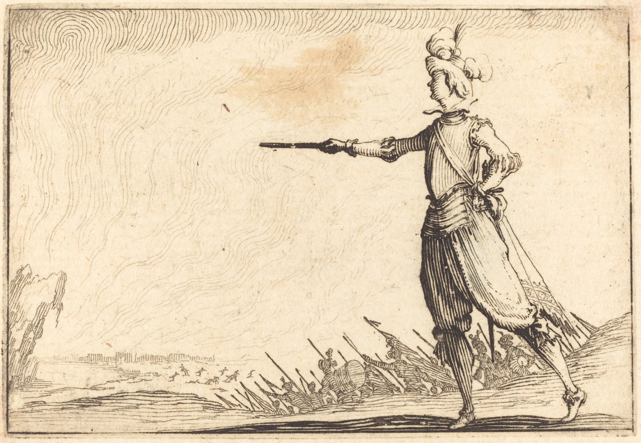 Militær sjef til fots av Jacques Callot