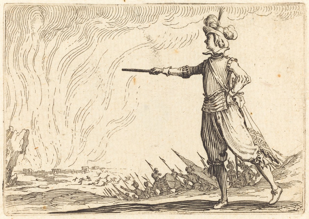 Militær sjef til fots, ca. 1622. av Jacques Callot