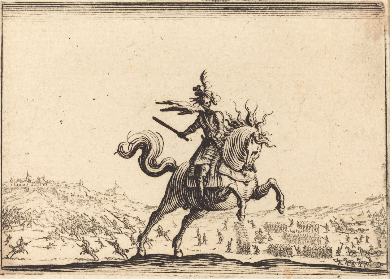 Militærsjef til hest av Jacques Callot