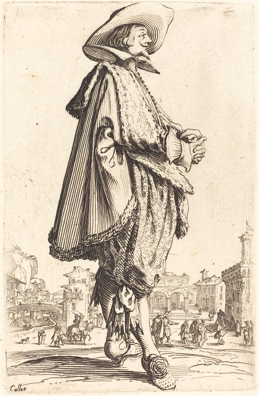 Edel mann med foldede hender av Jacques Callot