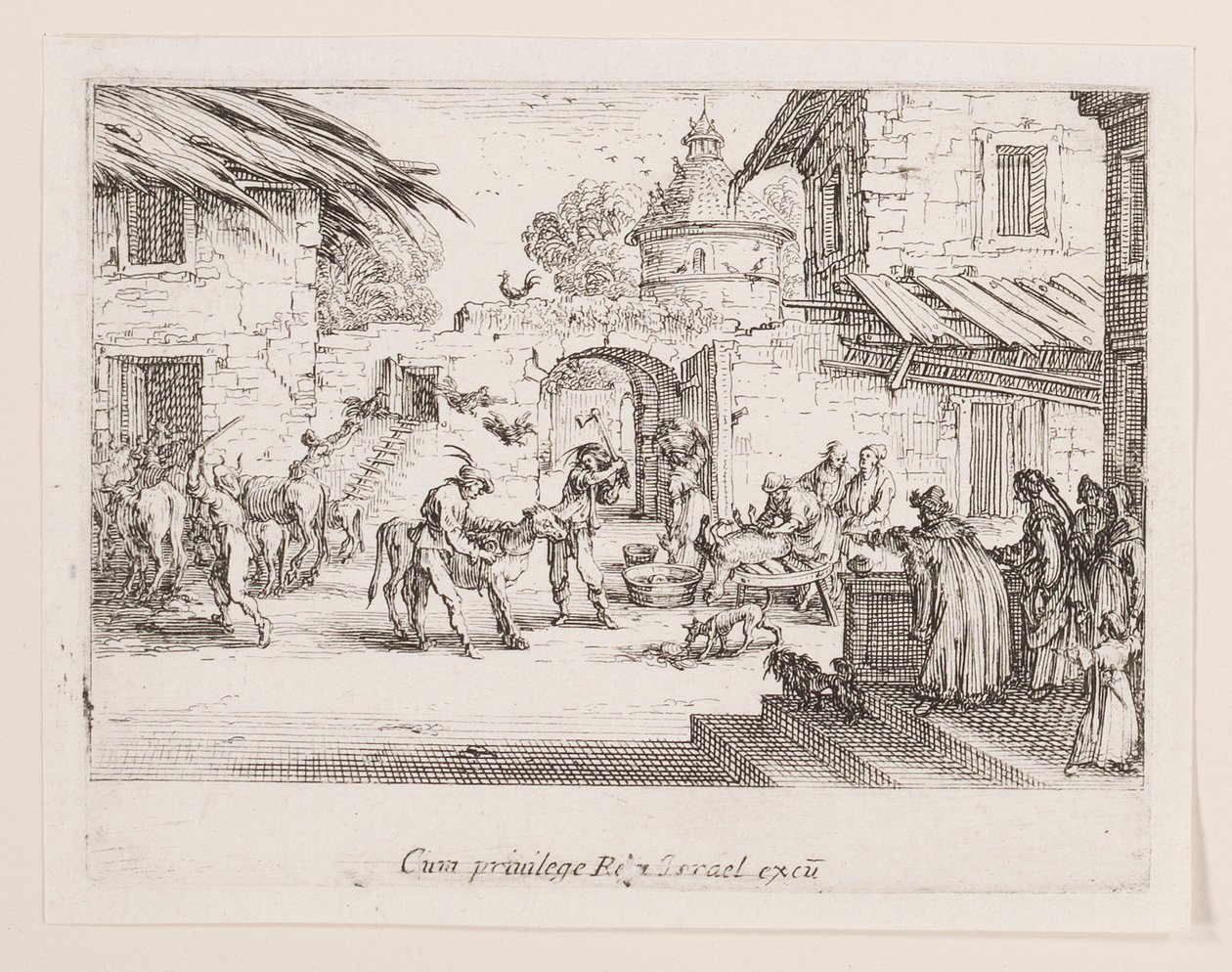 On tue le veau gras (Den store kalven blir drept), fra serien La vie de l av Jacques Callot