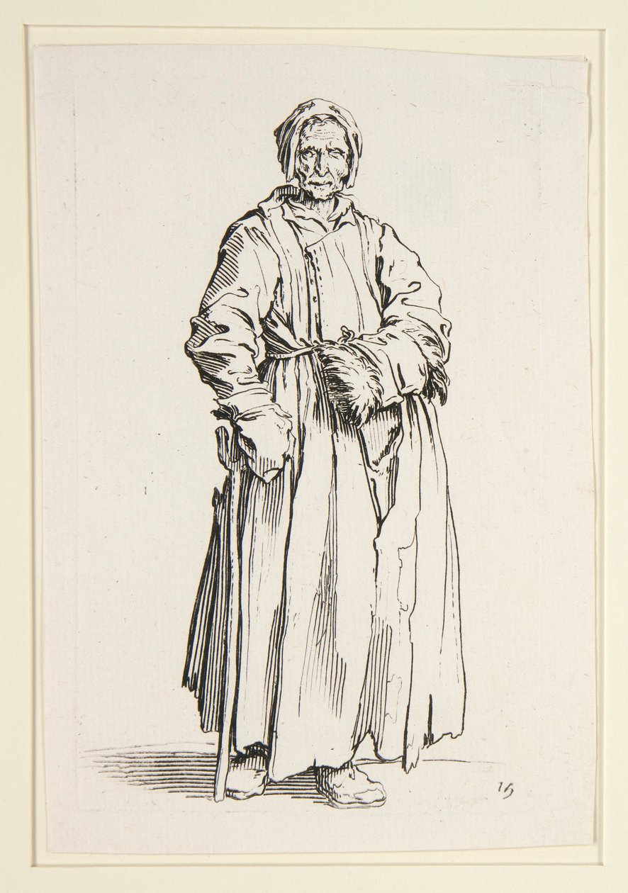 Enøyd kvinne, fra The Beggars (La borgnesse) av Jacques Callot