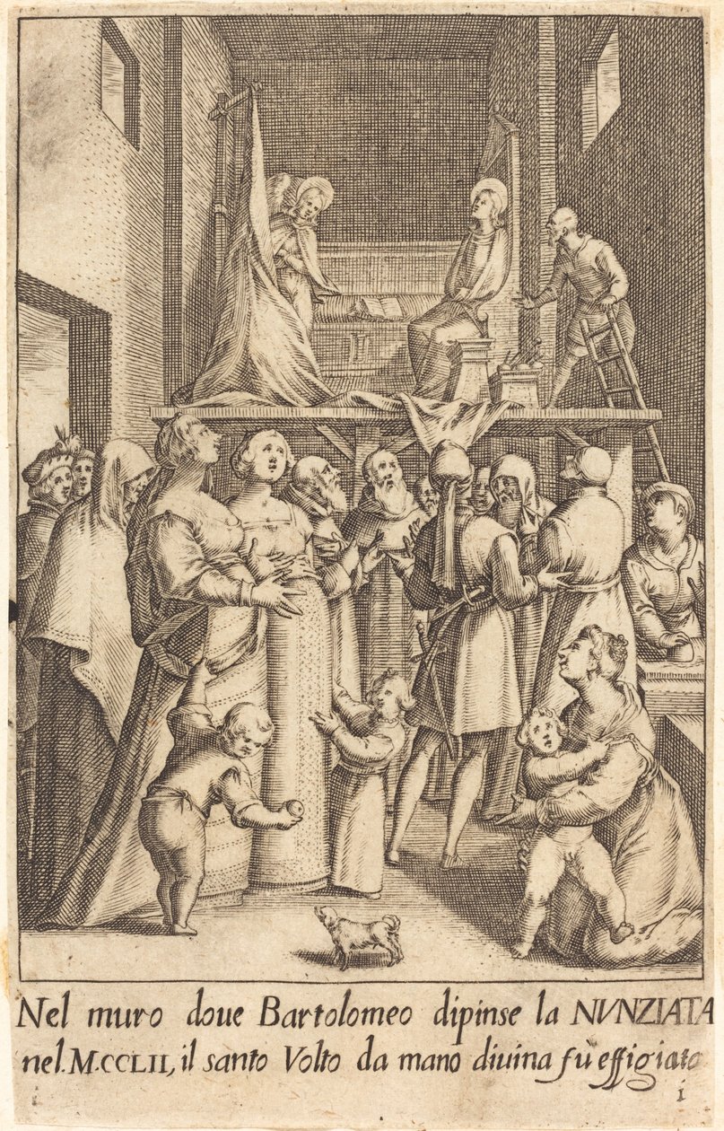 Maleri av kunngjøringen av Jacques Callot