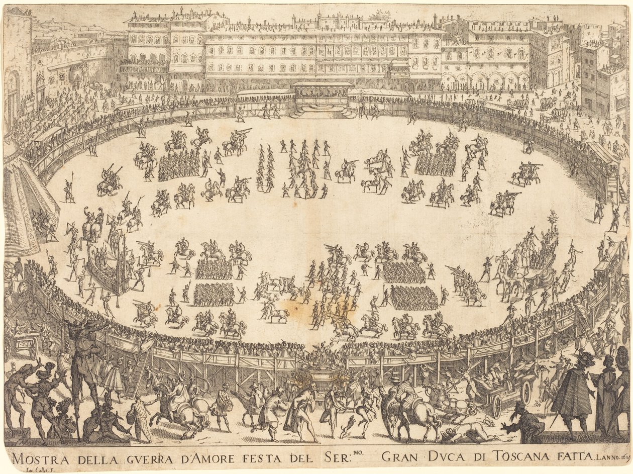 Parade i amfiteateret av Jacques Callot