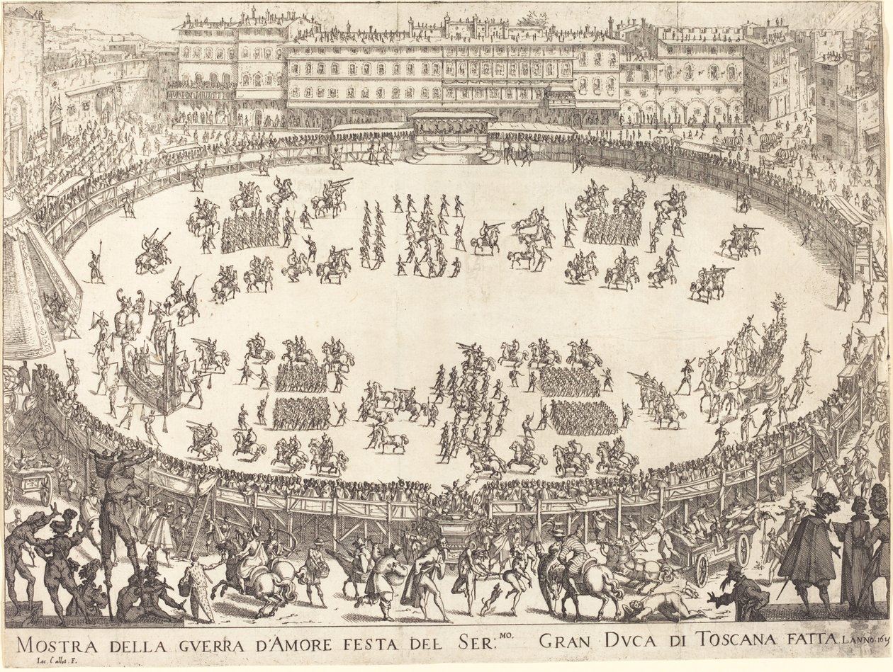 Parade i amfiteateret av Jacques Callot