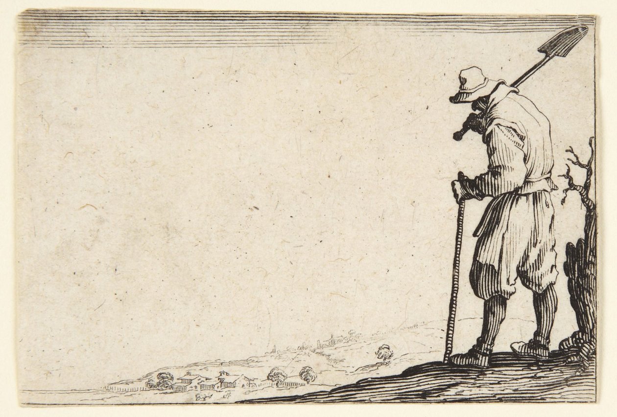 Bonde med en spade på skulderen av Jacques Callot