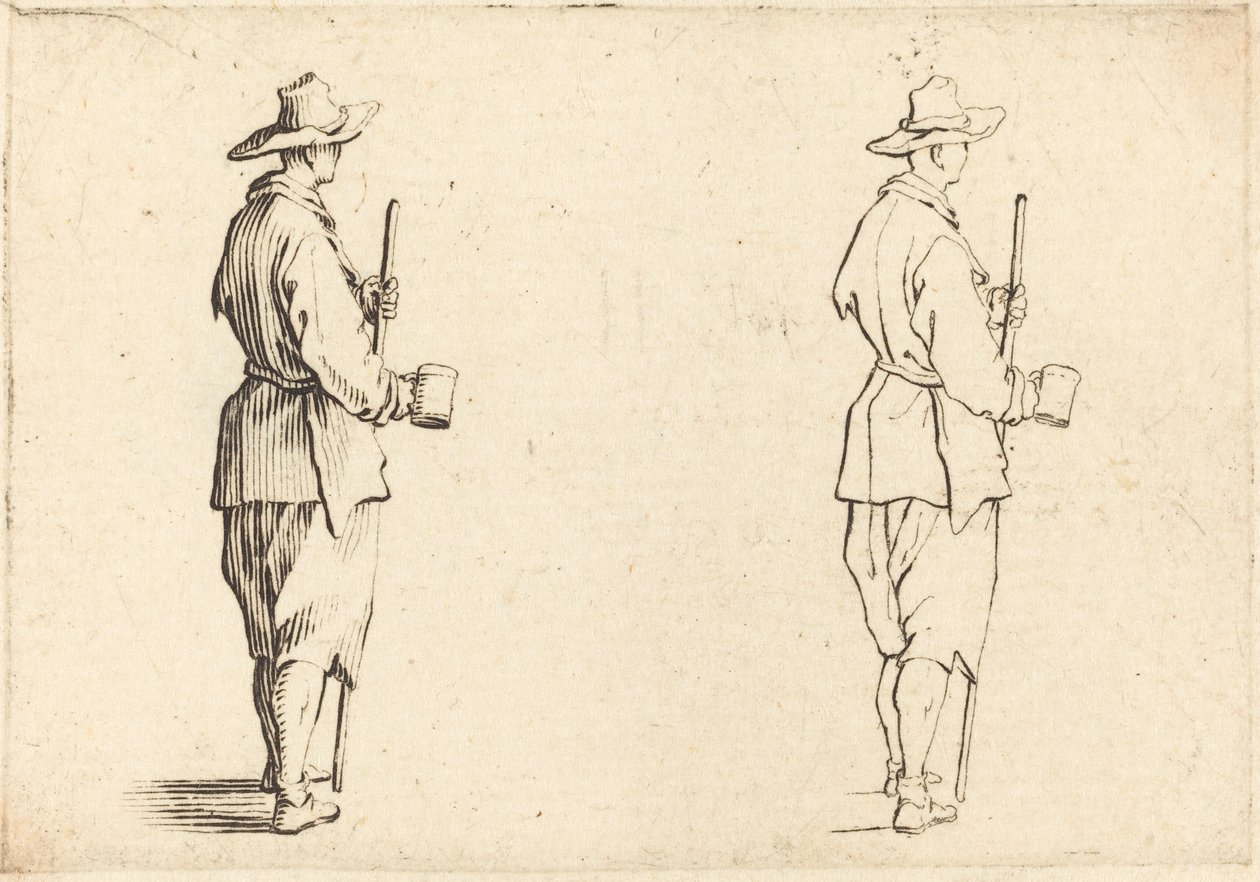 Bonde med en kopp, ca. 1617. av Jacques Callot
