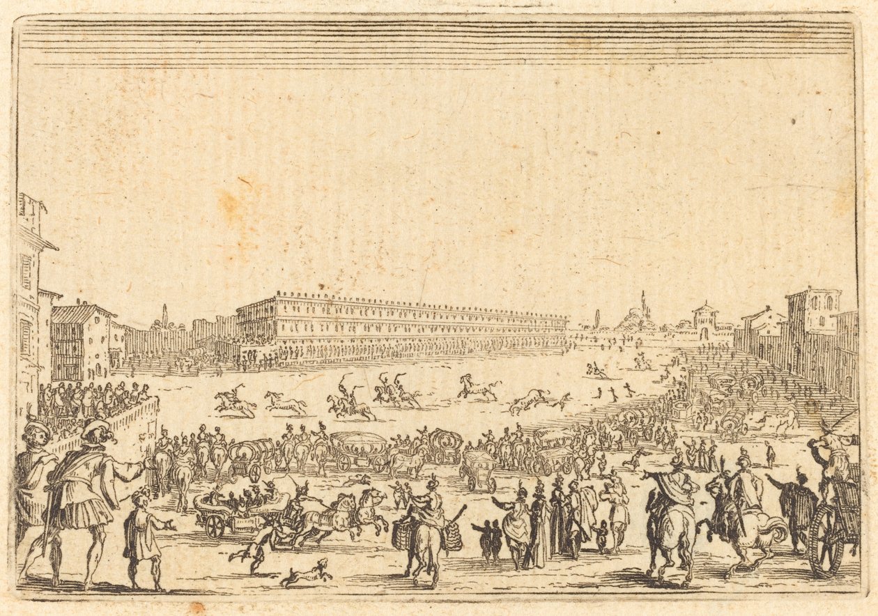 Piazza nær Porta al Prato av Jacques Callot