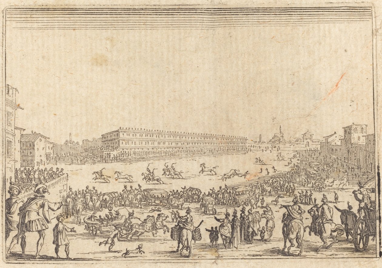 Piazza ved Porta al Prato av Jacques Callot