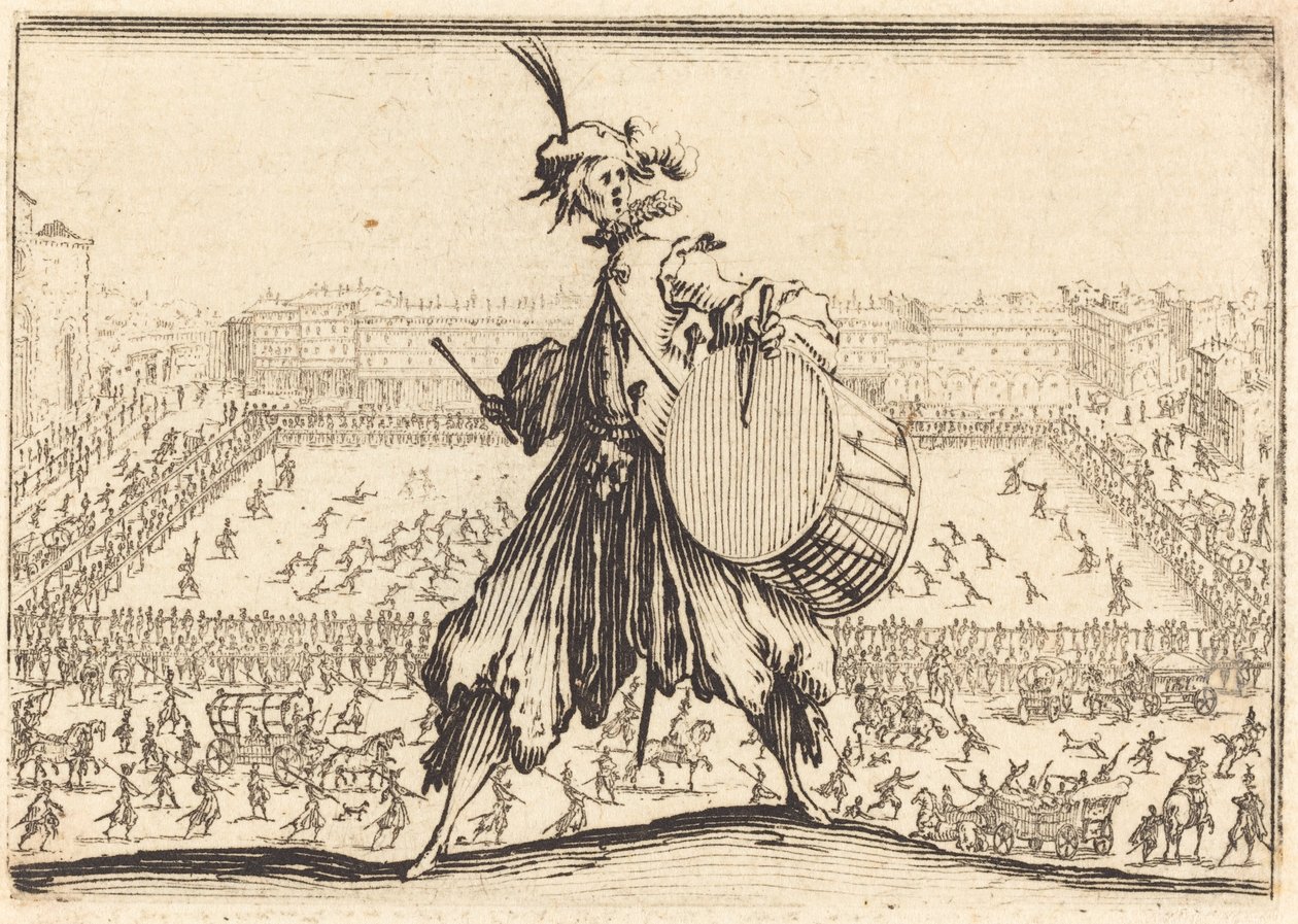 Piazza Santa Croce, Firenze, ca. 1617. av Jacques Callot