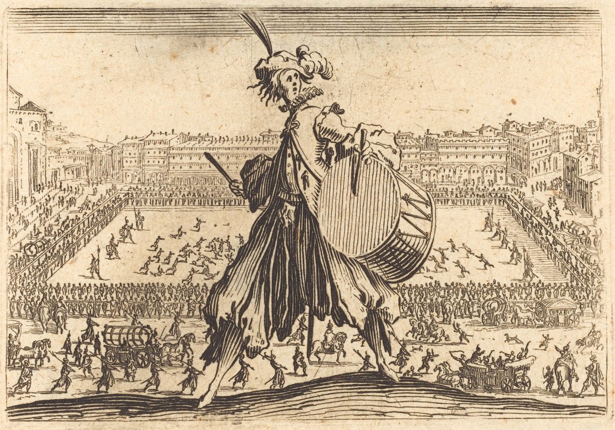 Piazza Santa Croce, Firenze, ca. 1622. av Jacques Callot