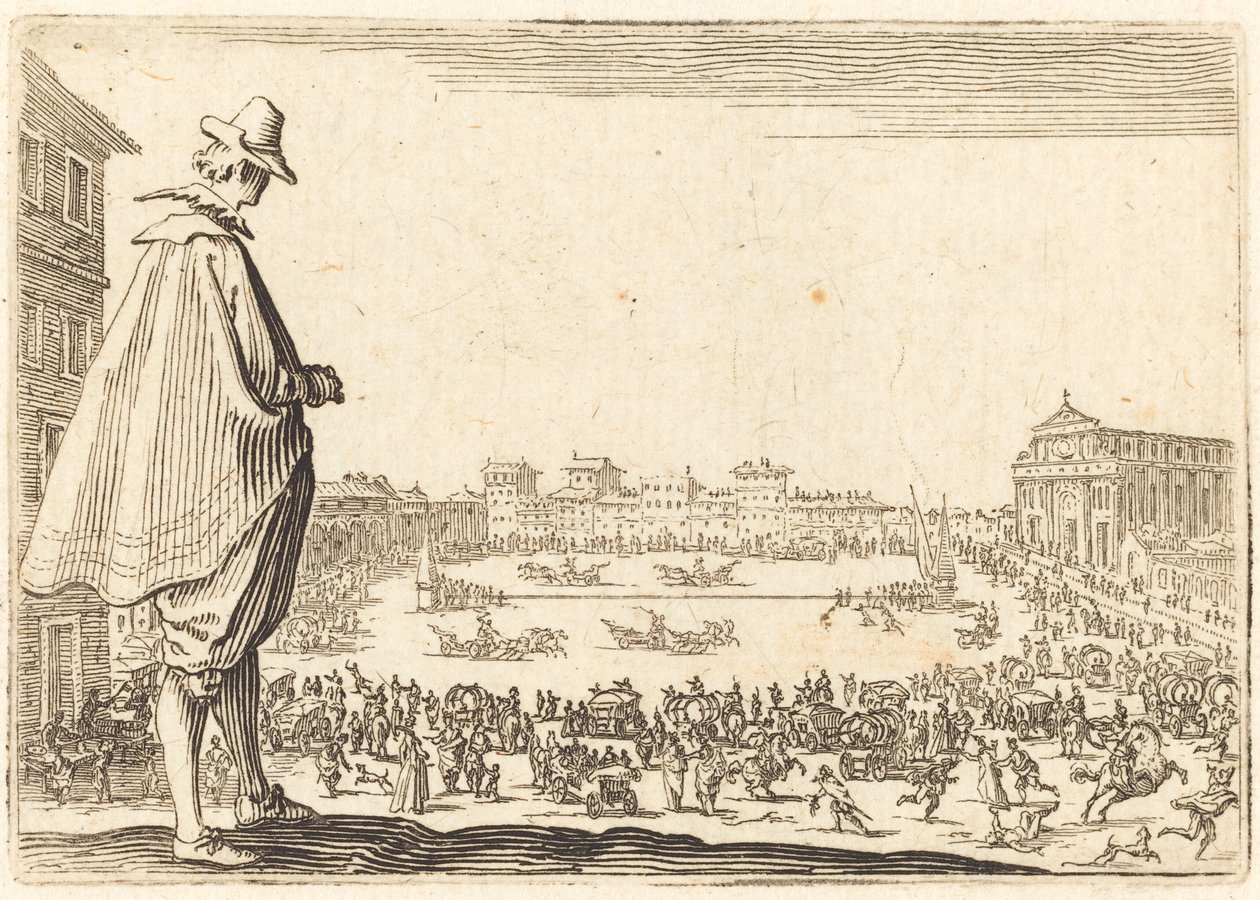 Piazza Santa Maria Novella, Firenze av Jacques Callot