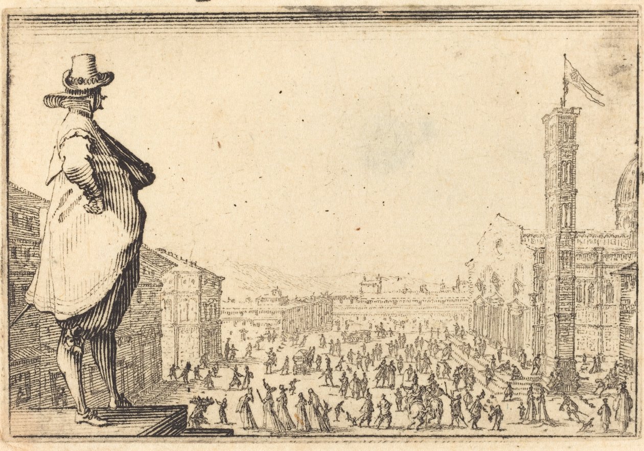 Piazza del Duomo, Firenze av Jacques Callot