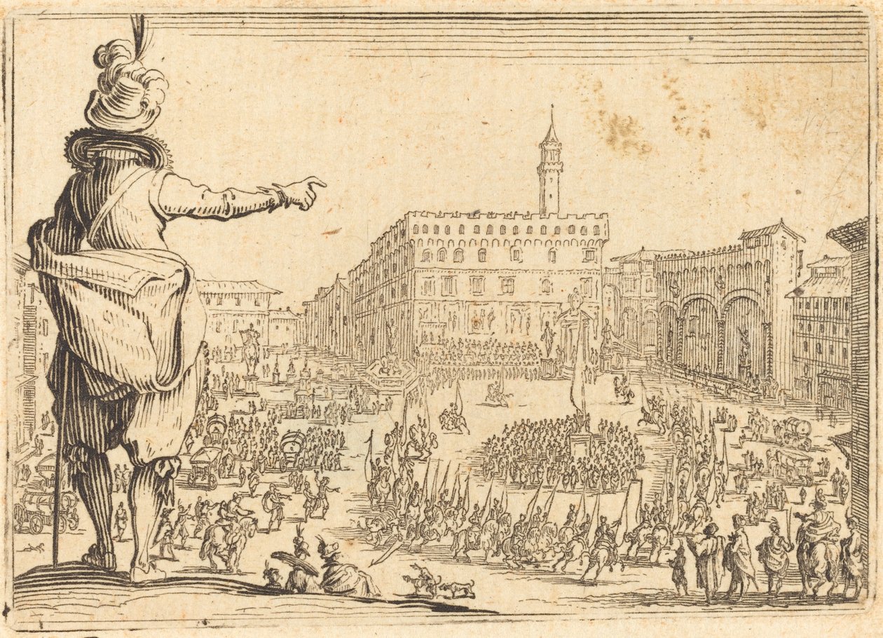 Piazza della Signoria, Firenze av Jacques Callot