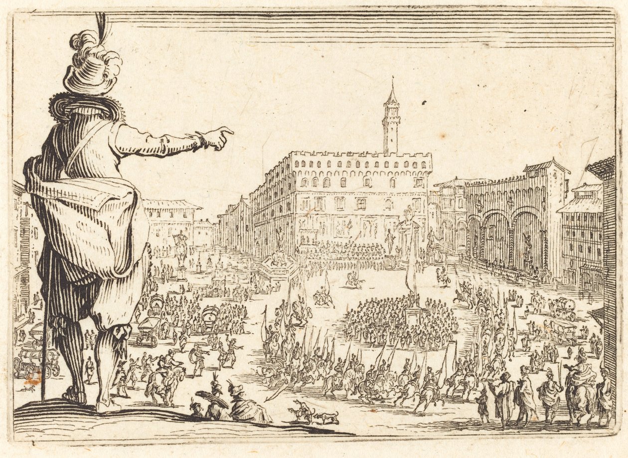 Piazza della Signoria, Firenze av Jacques Callot