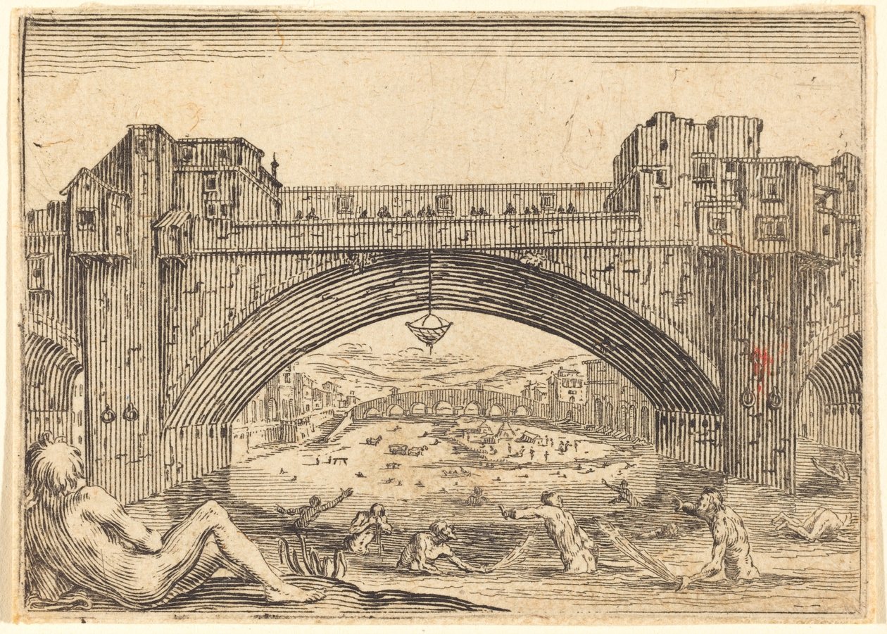 Ponte Vecchio, Firenze av Jacques Callot