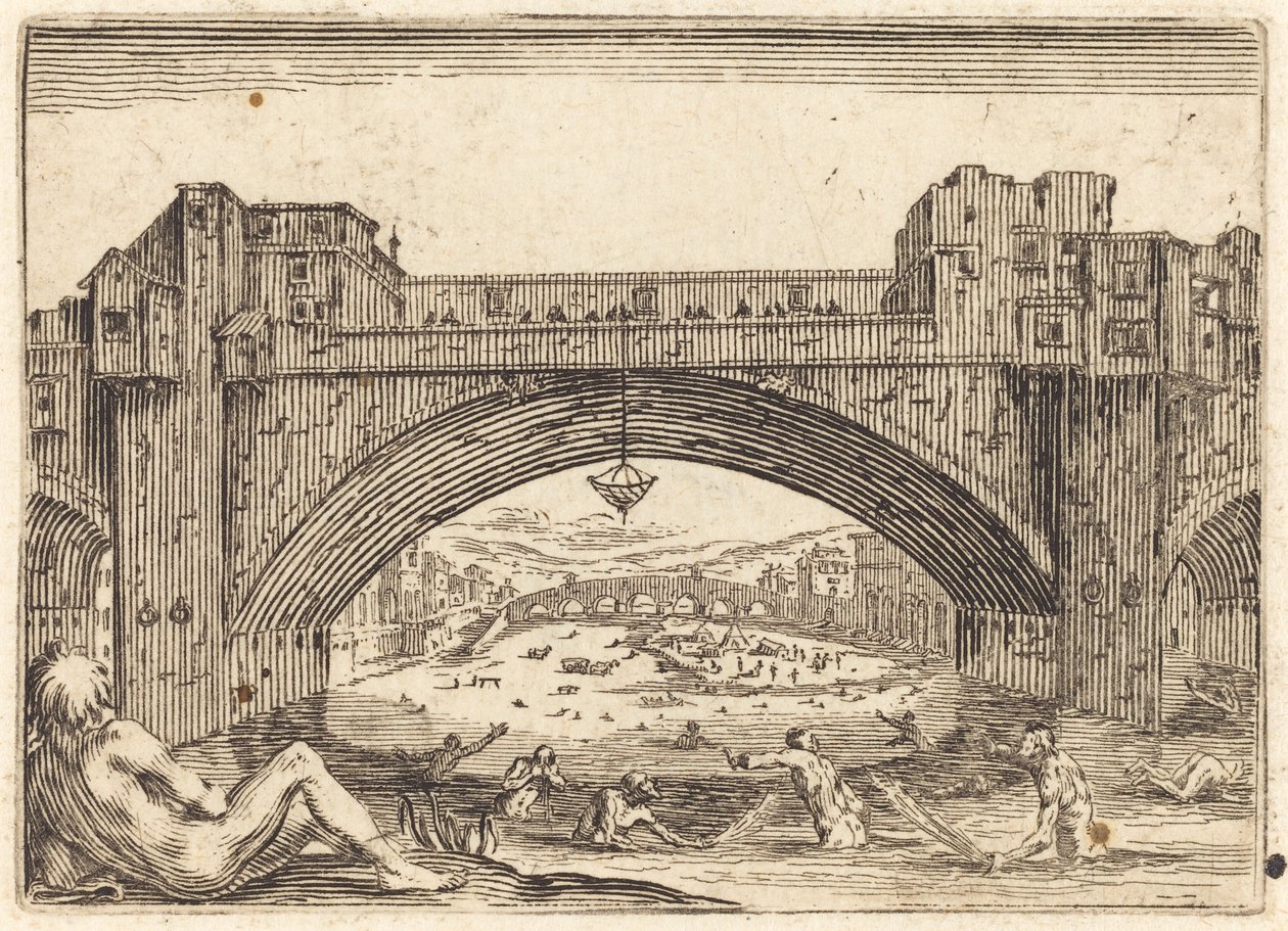 Ponte Vecchio, Firenze av Jacques Callot