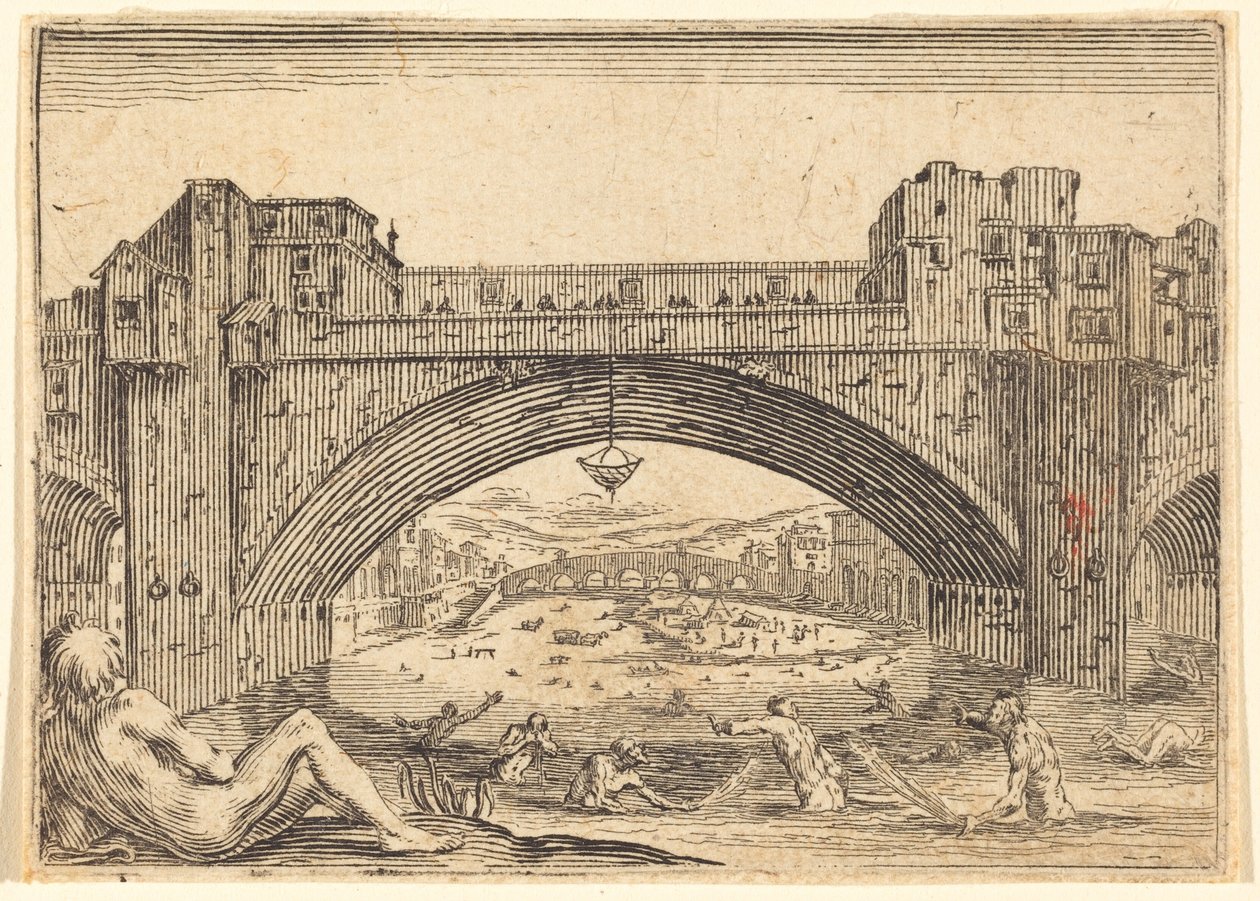 Ponte Vecchio, Firenze av Jacques Callot