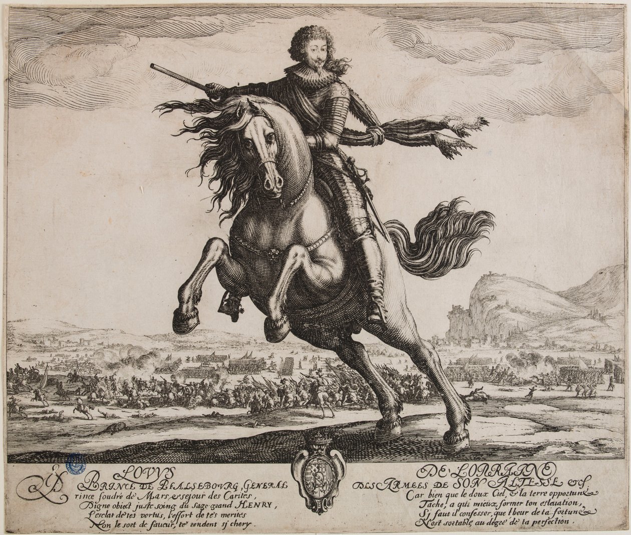 Portrett av prinsen av Phalsbourg (Lieure 505, Meaume 508) av Jacques Callot