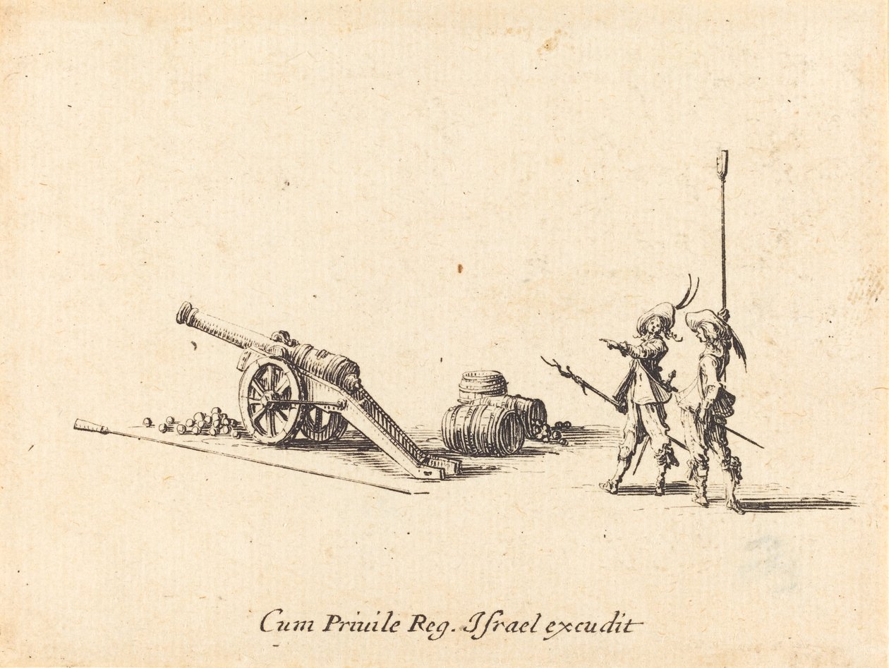 Forbereder på å skyte kanonen av Jacques Callot