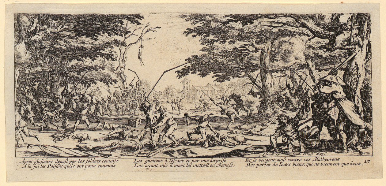 Bøndenes hevn, plansje 17 fra serien «Krigens redsler» av Jacques Callot